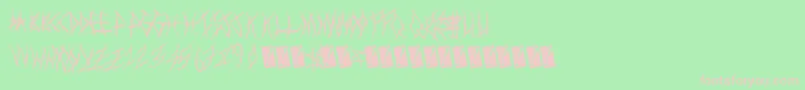 Metalshow Font – Pink Fonts on Green Background