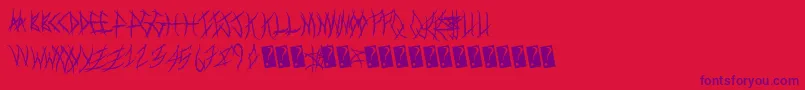 fuente Metalshow – Fuentes Moradas Sobre Fondo Rojo