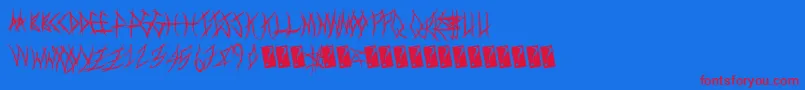 Metalshow Font – Red Fonts on Blue Background