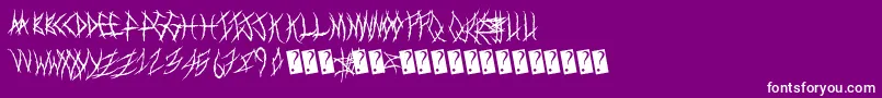 fuente Metalshow – Fuentes Blancas Sobre Fondo Morado