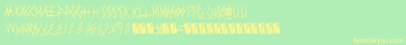 Metalshow Font – Yellow Fonts on Green Background