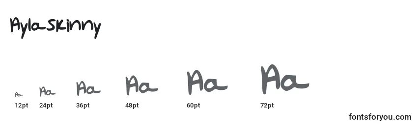 Aylaskinny Font Sizes