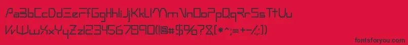 Technossk Font – Black Fonts on Red Background