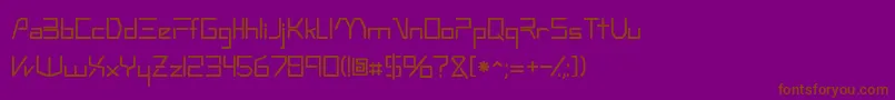 Technossk Font – Brown Fonts on Purple Background