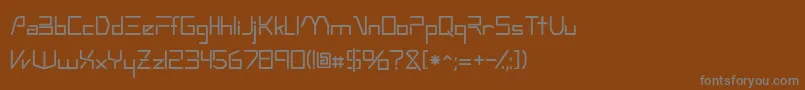 Technossk Font – Gray Fonts on Brown Background