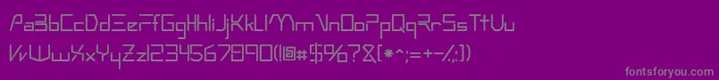 Technossk Font – Gray Fonts on Purple Background