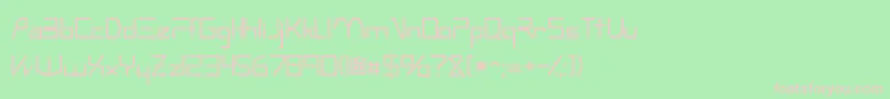 Technossk Font – Pink Fonts on Green Background