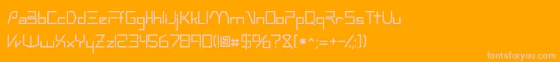 Technossk Font – Pink Fonts on Orange Background