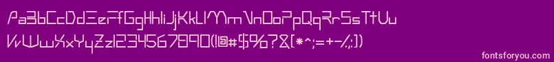 Technossk Font – Pink Fonts on Purple Background