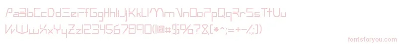Technossk Font – Pink Fonts on White Background