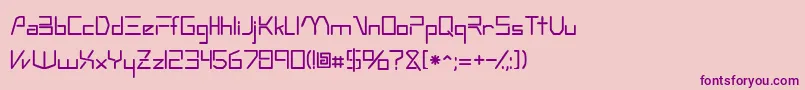 Technossk Font – Purple Fonts on Pink Background