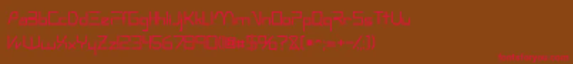 Technossk Font – Red Fonts on Brown Background