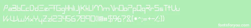 Technossk Font – White Fonts on Green Background