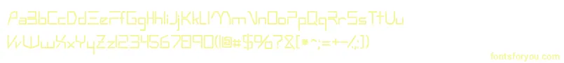 Technossk Font – Yellow Fonts on White Background