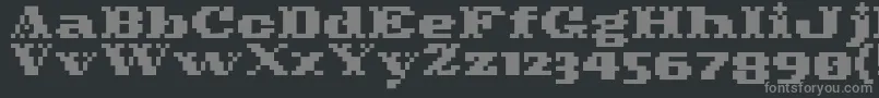 フォントPixelcowboy – 黒い背景に灰色の文字