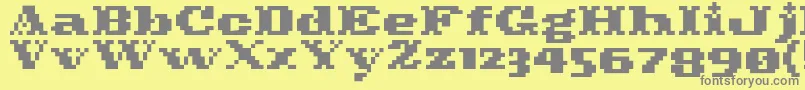 Pixelcowboy Font – Gray Fonts on Yellow Background