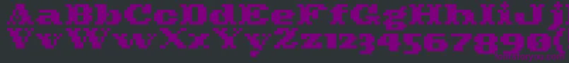 Pixelcowboy-fontti – violetit fontit mustalla taustalla