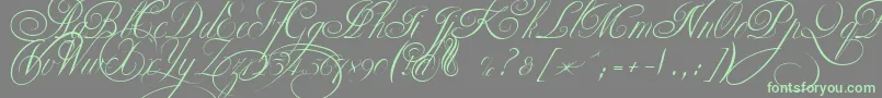 EkaterinaVelikayaTwo Font – Green Fonts on Gray Background