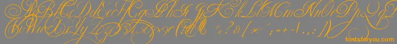 EkaterinaVelikayaTwo-Schriftart – Orangefarbene Schriften auf grauem Hintergrund