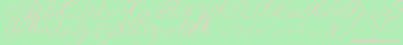 Czcionka EkaterinaVelikayaTwo – różowe czcionki na zielonym tle
