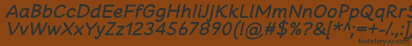 Шрифт CheeronstaBoldItalic – чёрные шрифты на коричневом фоне
