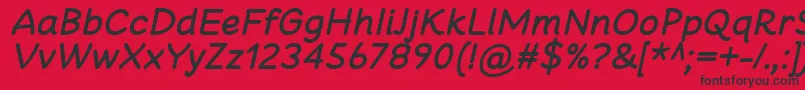 CheeronstaBoldItalic Font – Black Fonts on Red Background