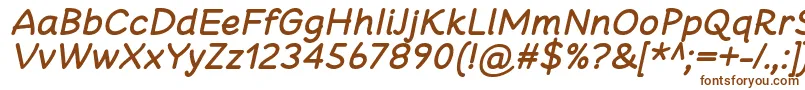 Шрифт CheeronstaBoldItalic – коричневые шрифты на белом фоне