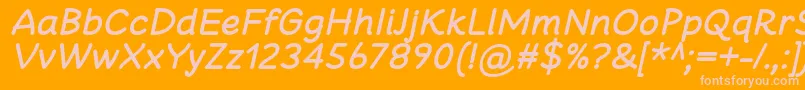 Fonte CheeronstaBoldItalic – fontes rosa em um fundo laranja