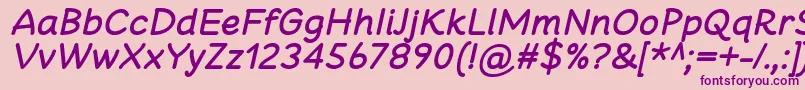 CheeronstaBoldItalic Font – Purple Fonts on Pink Background