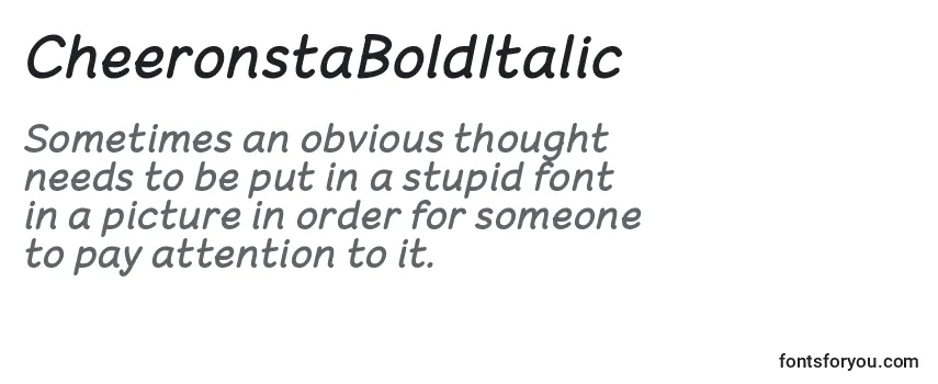 CheeronstaBoldItalic Font