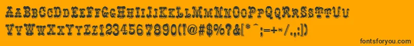 Czcionka RochesterLine – czarne czcionki na pomarańczowym tle