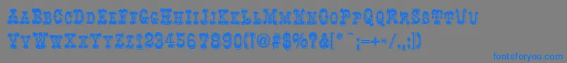 Fonte RochesterLine – fontes azuis em um fundo cinza
