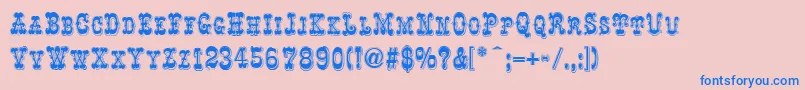Czcionka RochesterLine – niebieskie czcionki na różowym tle