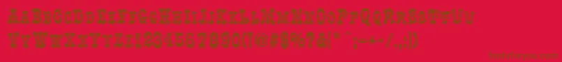Czcionka RochesterLine – brązowe czcionki na czerwonym tle