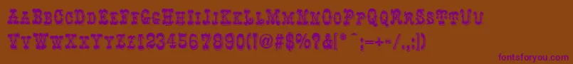 Шрифт RochesterLine – фиолетовые шрифты на коричневом фоне