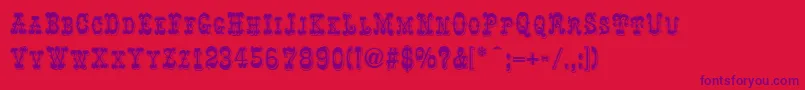 RochesterLine Font – Purple Fonts on Red Background