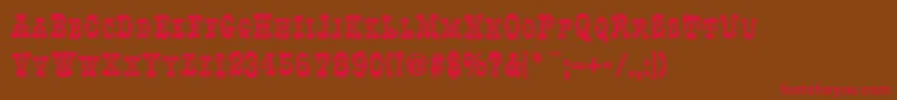 RochesterLine Font – Red Fonts on Brown Background