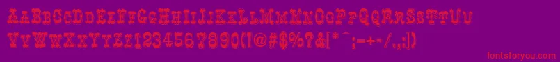 RochesterLine Font – Red Fonts on Purple Background