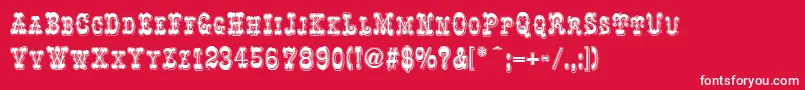 RochesterLine Font – White Fonts on Red Background