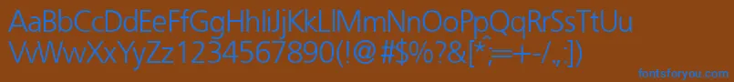 FruchtiglightdbNormal Font – Blue Fonts on Brown Background