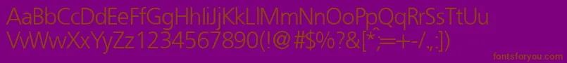 FruchtiglightdbNormal Font – Brown Fonts on Purple Background