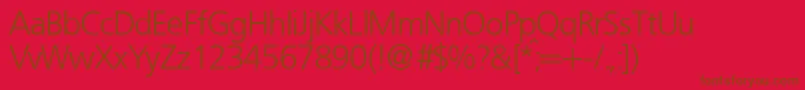 FruchtiglightdbNormal Font – Brown Fonts on Red Background
