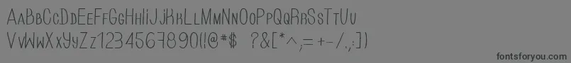 HandOfCre Font – Black Fonts on Gray Background