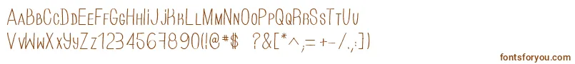 Шрифт HandOfCre – коричневые шрифты на белом фоне