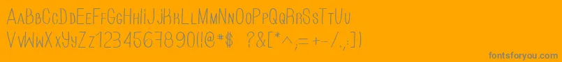 HandOfCre Font – Gray Fonts on Orange Background