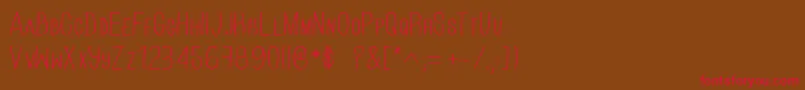 HandOfCre Font – Red Fonts on Brown Background