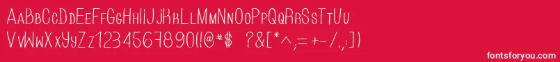 HandOfCre Font – White Fonts on Red Background