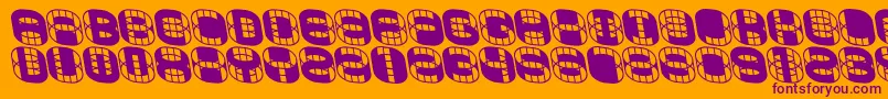 フォントPhonie ffy – オレンジの背景に紫のフォント