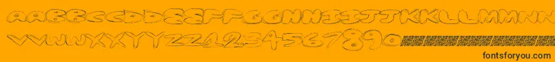 Springbump Font – Black Fonts on Orange Background