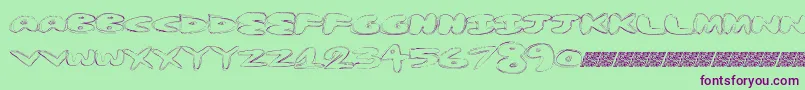 Springbump Font – Purple Fonts on Green Background